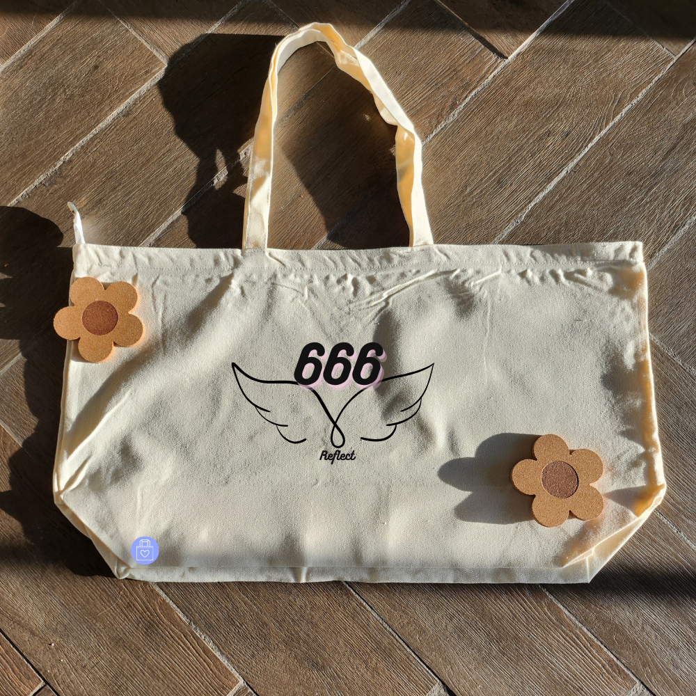 666 REFLECTION ANGEL NUMBERS TOTE
