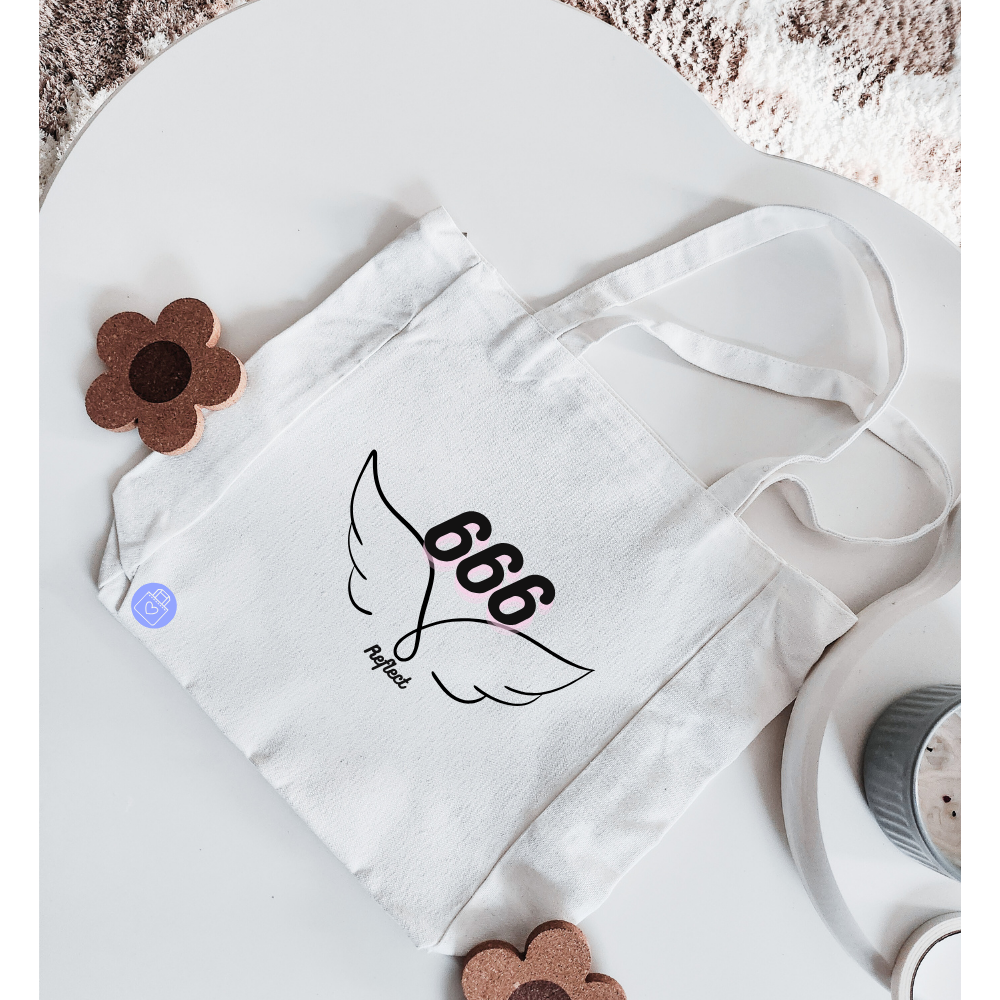 666 REFLECTION ANGEL NUMBERS TOTE
