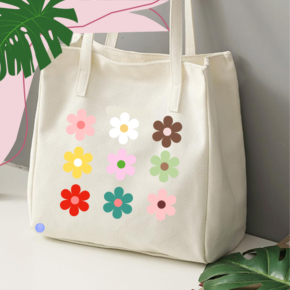 RETRO FLOWERS TOTE