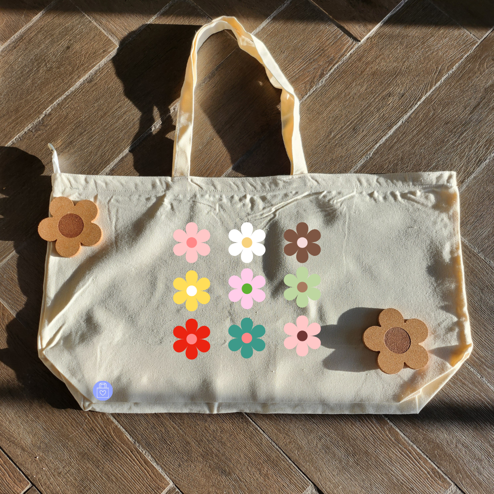 RETRO FLOWERS TOTE